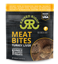 Turkey Liver Meat Bites, 5 oz. raised, right, turkey, liver, single, ingredient, dog, meat, bites